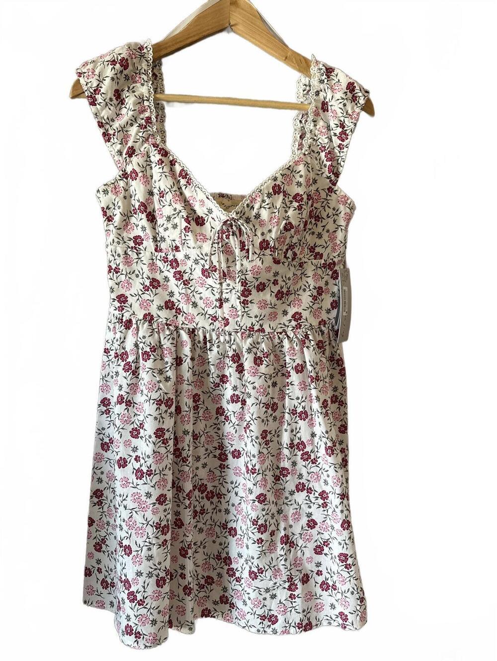 Kingston Grey Floral Print Sleeveless Dress Size Large